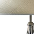 Queenswood Pewter Floor Lamp with Natural Linen Shade