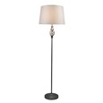 QUEENSWOOD FLOOR LAMP PEWTER – GREY LINEN