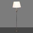 Queenswood Pewter Floor Lamp with Ivory Linen Shade