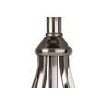 Queenswood SilverTable Lamp with Dark Charcoal Linen Shade
