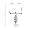 Queenswood SilverTable Lamp with Dark Charcoal Linen Shade
