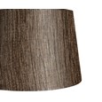 Queenswood SilverTable Lamp with Dark Charcoal Linen Shade