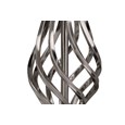 Queenswood SilverTable Lamp with Dark Charcoal Linen Shade