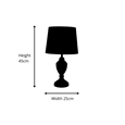 Malham Grey Ceramic Table Lamp with Matching Drum Shade - Modern Grey & Silver