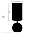 Bedford Modern Silver Brushed Metal Ball Small Touch Control Table Lamp