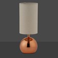 Bedford Modern Copper Brushed Metal Ball Small Touch Control Table Lamp