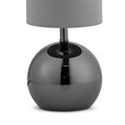 Pair of Bedford Modern Black Brushed Metal Ball Small Touch Control Table Lamps