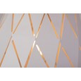 Modern Origami Geometric Metal Table Lamp with Ivory Linen Shade