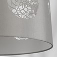 Lacy Bloom Stencil Silver Grey Ceiling Light Lamp Shade - 30cm - Shade Only