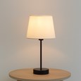 Stockholm Black Cup Stick Table Lamp with Lorenzo Cream Shade