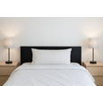 Stockholm Black Cup Stick Table Lamp with Grey Linen Cylinder Shade