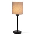 Stockholm Black Cup Stick Table Lamp with Cylinder Shade