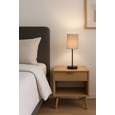 Stockholm Black Cup Stick Table Lamp with Cylinder Shade