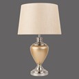 Hepburn Large Ceramic Table Lamp with Matching Shade - Champagne Gold & Silver