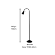 Flexi Floor Lamp - Antique Brass - Complete with LED Bulb