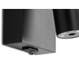LIMA BLACK WALL LIGHT LED SWITCHED
