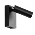 LIMA BLACK WALL LIGHT LED SWITCHED