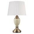 Malham Small Cream Table Lamp with Ivory Pleated Shade