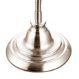 Modern Satin Silver Adjustable Gooseneck Reading Floor Lamp with LED Bulb