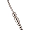 Heavyweight Modern Satin Silver Reading Floor Lamp with LED Daylight Bulb