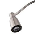 Heavyweight Modern Satin Silver Reading Floor Lamp with LED Daylight Bulb