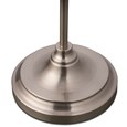 Heavyweight Modern Satin Silver Reading Floor Lamp with LED Daylight Bulb