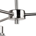 Silver Corsica 3 Light with Ribbed Smoked Glass