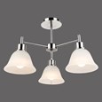 Modern Corsica Silver 3 Light with Glass Shades - Ceiling Light