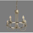 Islington Antique Brass 5 Light Ceiling Light Pendant Fitting