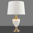 Hepburn Large Ceramic Table Lamp with Matching Shade - Cream & Gold