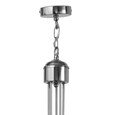 Lulworth 5 Light Silver Industrial Hoop Ceiling Light with Glass Shades