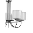 Lulworth 5 Light Silver Industrial Hoop Ceiling Light with Glass Shades