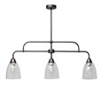 Tripoli 3 Light Bar Pendant Ceiling Light with Clear Glass Shades