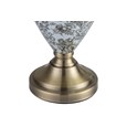 Hepburn Large Ceramic Table Lamp with Cream Gold Shade - Gold Print & Brass