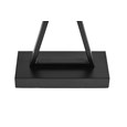 Large X Style Modern Rectangle Statement Table Lamp with Grey Shade - Black