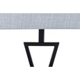 Large X Style Modern Rectangle Statement Table Lamp with Grey Shade - Black