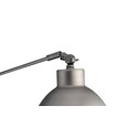 Cantilever Industrial Style Floor Lamp with Metal Shade - Pewter Grey