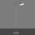 Cantilever Industrial Style Floor Lamp with Metal Shade - Pewter Grey