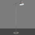 Pewter Gun Metal Cantilvever Floor Lamp with Metal Shade