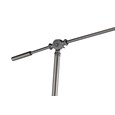 Cantilever Industrial Style Floor Lamp with Metal Shade - Pewter Grey