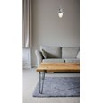 Fisherman Style Unswitched Wall Light - Satin Silver with Seeded Glass Shades