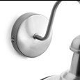 Fisherman Style Unswitched Wall Light - Satin Silver with Seeded Glass Shades