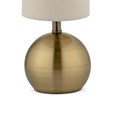 Pair of Modern Brass Brushed Metal Ball Small Touch Control Table Lamps