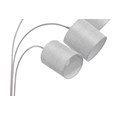 3 Head Arc Adjustable Floor Lamp with Grey Linen Shades Modern Design
