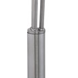 3 Head Arc Adjustable Floor Lamp with Grey Linen Shades Modern Design