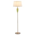 Hepburn Large Ceramic Floor Lamp - Green & Antique Brass