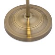 Malham Large Ceramic Floor Lamp with Ivory Pleated Shade - Green & Antique Brass