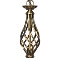 Kingswood 5 Light Antique Brass with Alabaster Glass