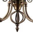 Kingswood 5 Light Antique Brass with Alabaster Glass