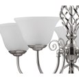 Kingswood 5 Light Ceiling Light with Alabaster Glass Shades - Satin Silver